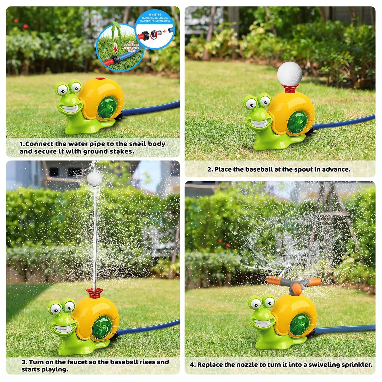 Outdoor Baseball Sprinkler Toy for Kids